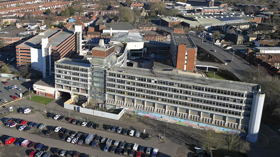 Aerial view of Anglia Square