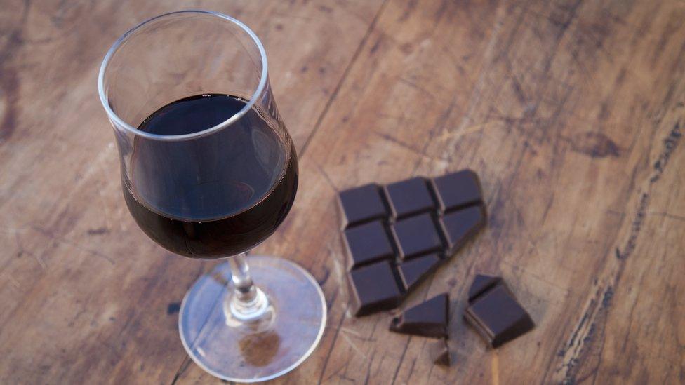 Wine and chocolate