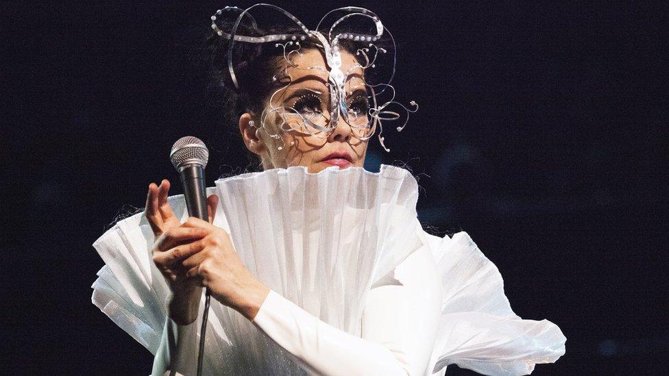 Bjork performing