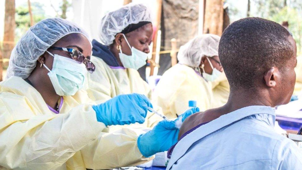 Person receiving an injection