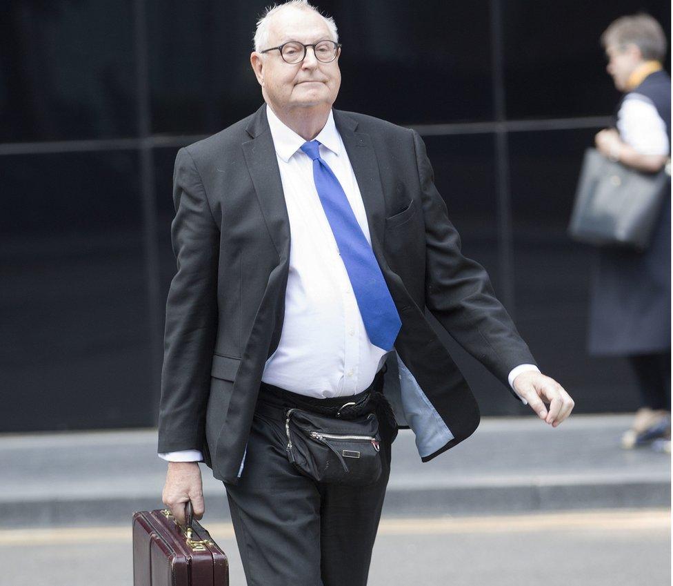 Jonathan King arriving at court - 13/6/18