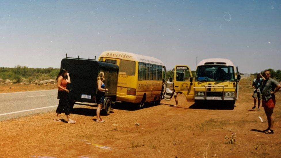 Buses at the Tropic of Capricorn in Australia