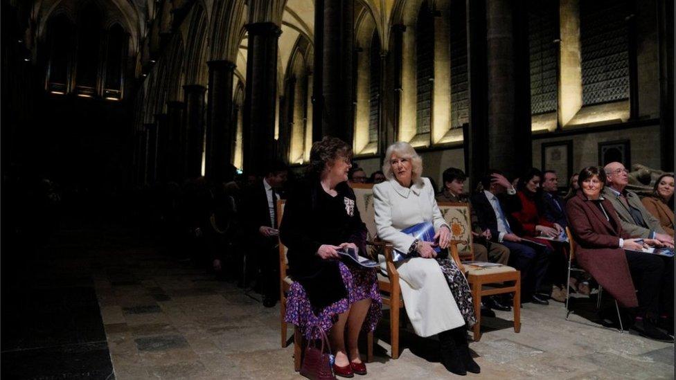 Queen Camilla attends a Musical Evening at Salisbury Cathedral