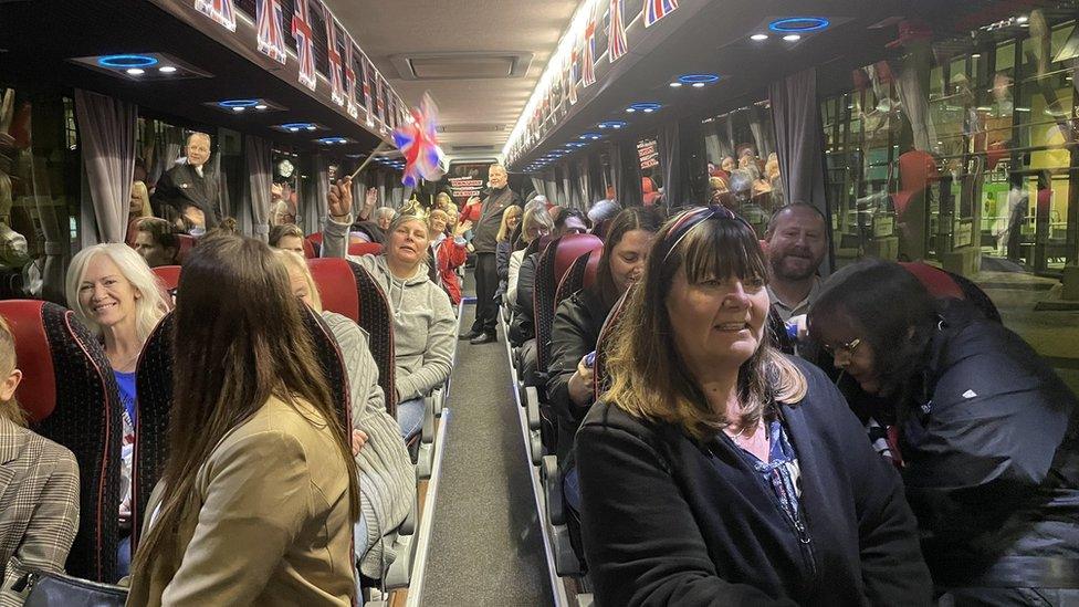 Passengers on the coach