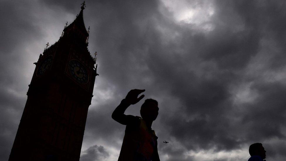 Big Ben in silhouette