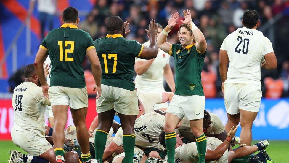 South Africa team celebrating