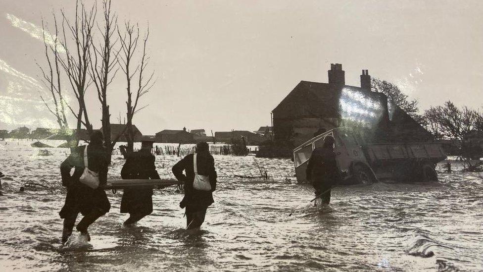 The floods of 1953 at Snettisham, Norfolk