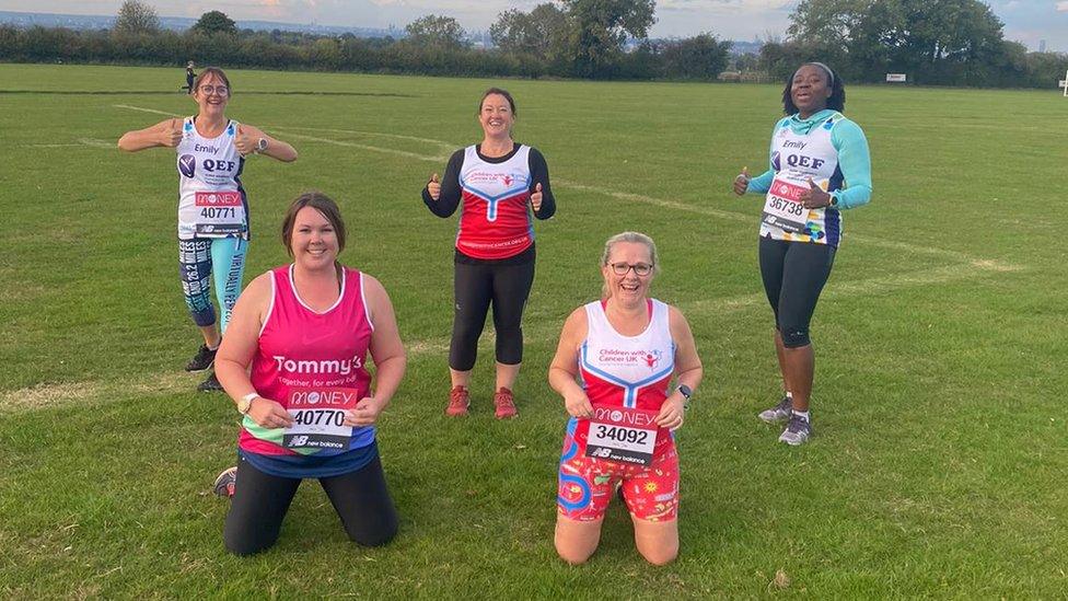 From left: Emily Sneddon, Gemma Hinckley, Louise Owen, Sue Flynn and Emily Odoi