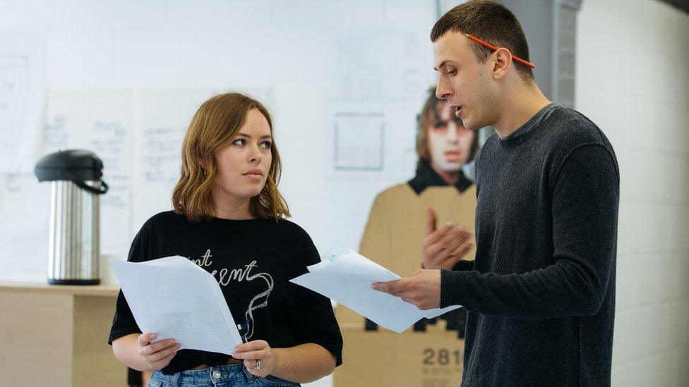 Tanya Burr in rehearsals