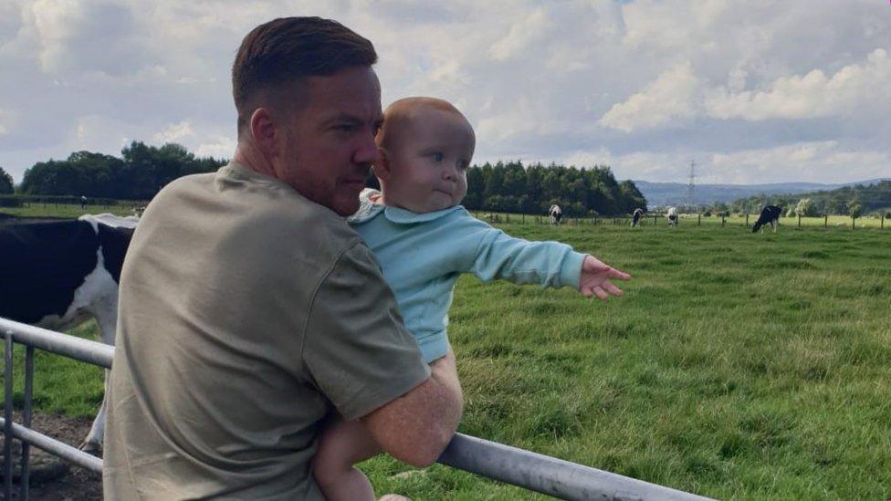 Brian Glendinning with his granddaughter