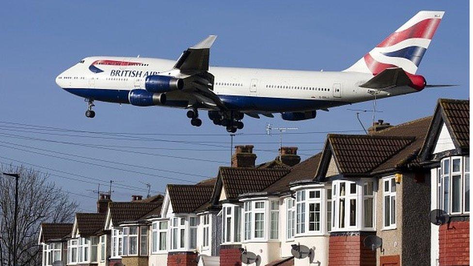 A BA plane coming into land at Heathrow