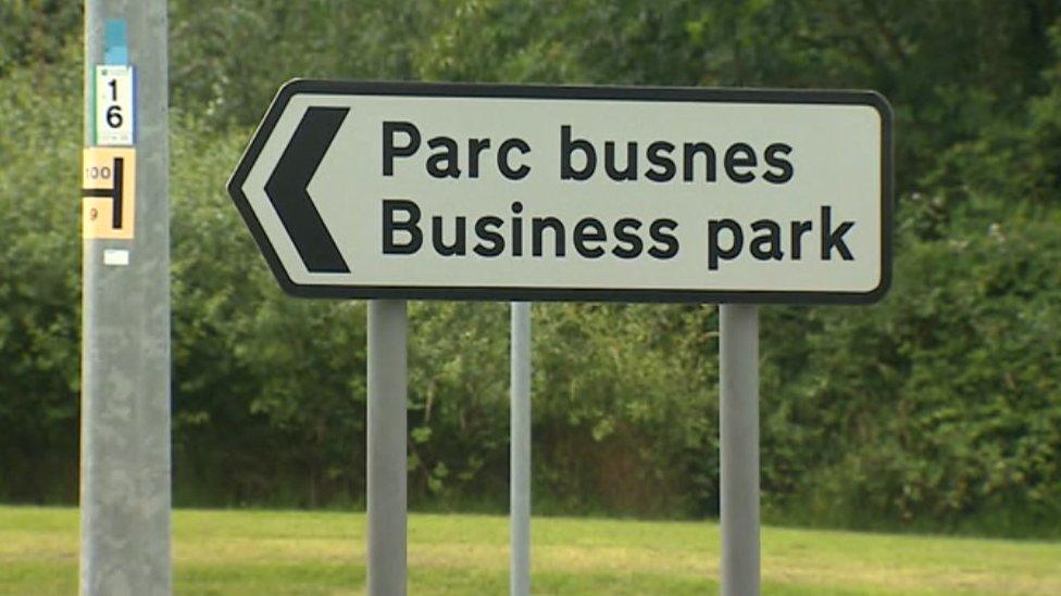 Business park sign