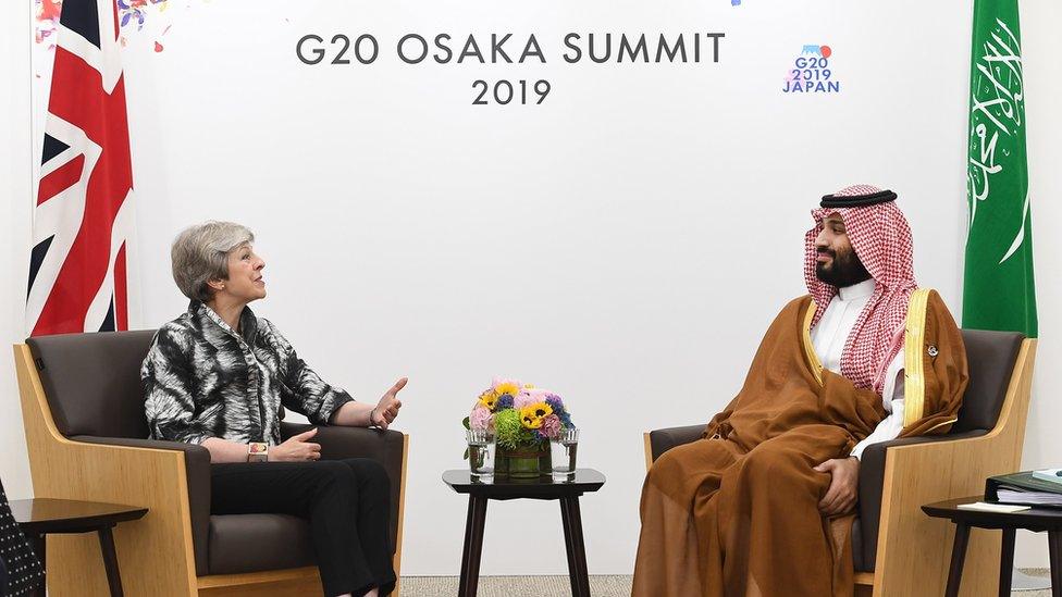 Theresa May meeting Crown Prince Mohammed bin Salman