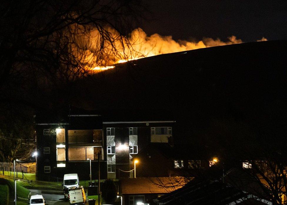 Image of moorland fire