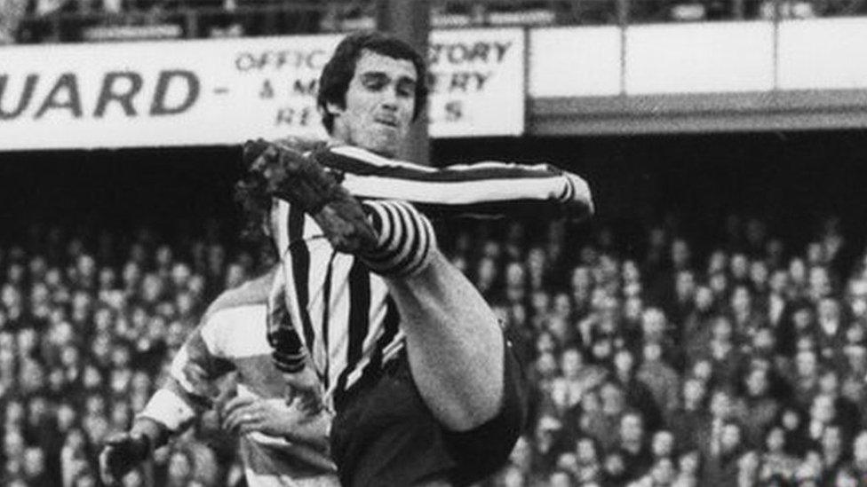 Bob Moncur playing for Newcastle