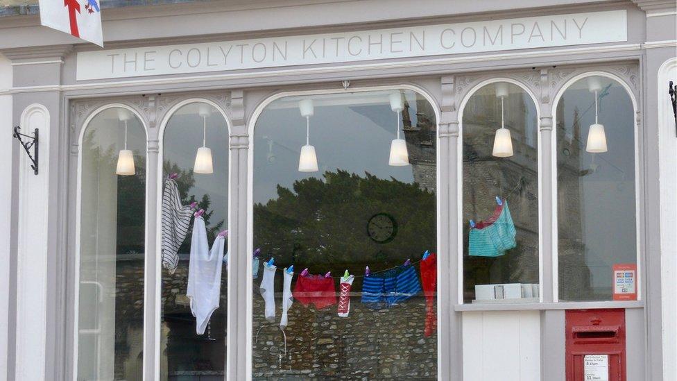 Laundry inside a kitchen store in Colyton