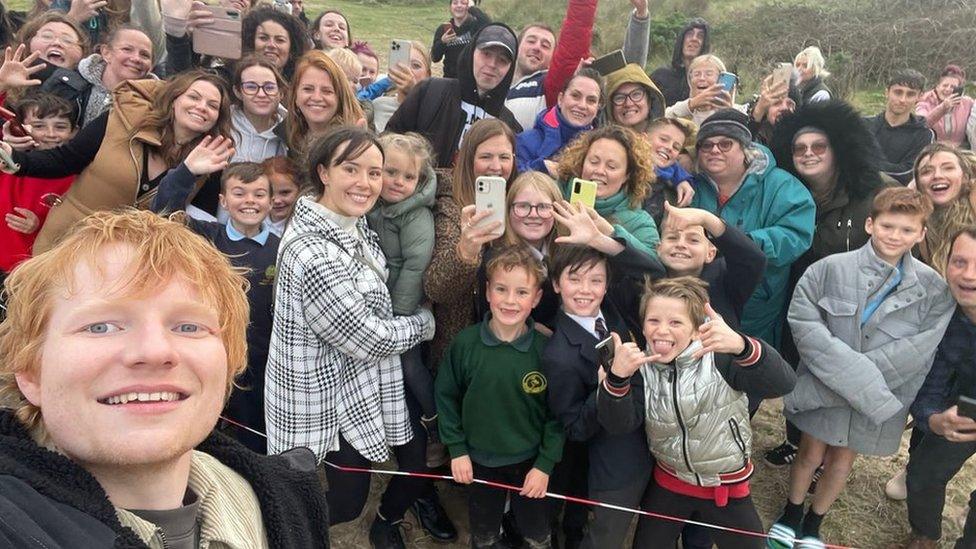 Ed Sheeran at North Denes Beach