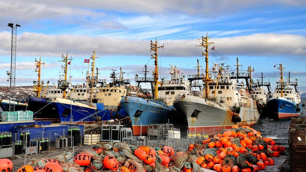 Russian fishing ships