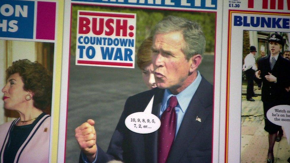 Image of Private Eye front cover Bush: Countdown To War