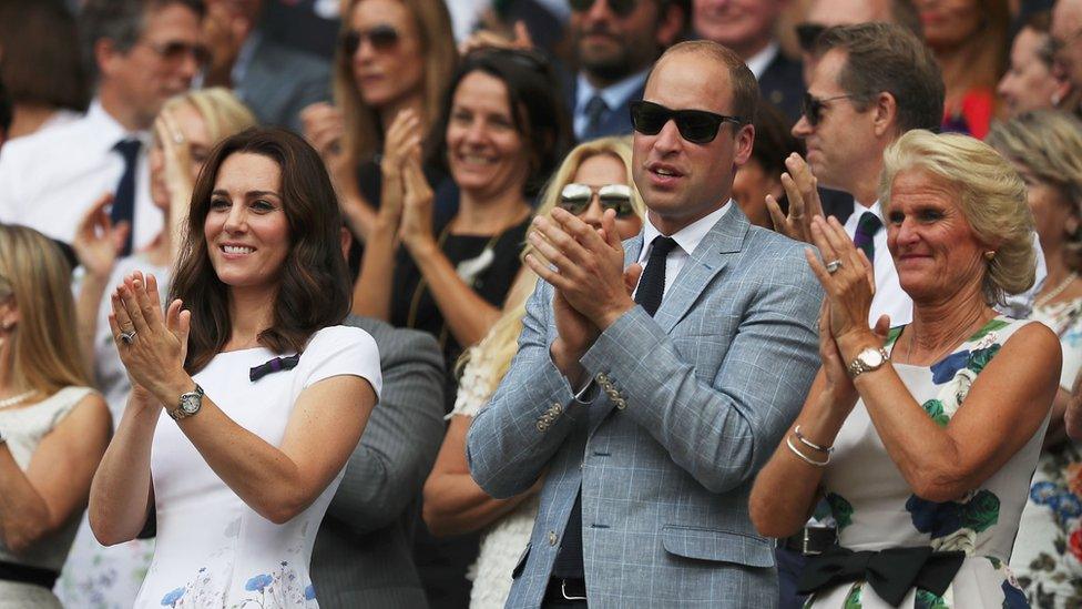 The Duke and Duchess of Cambridge in the Royal Box 2017