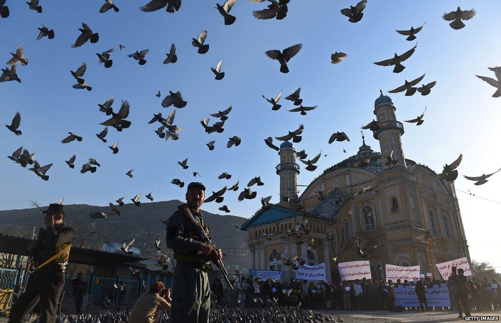 The Shah-e Du Shamshira shrine one week after the attack on Farkhunda