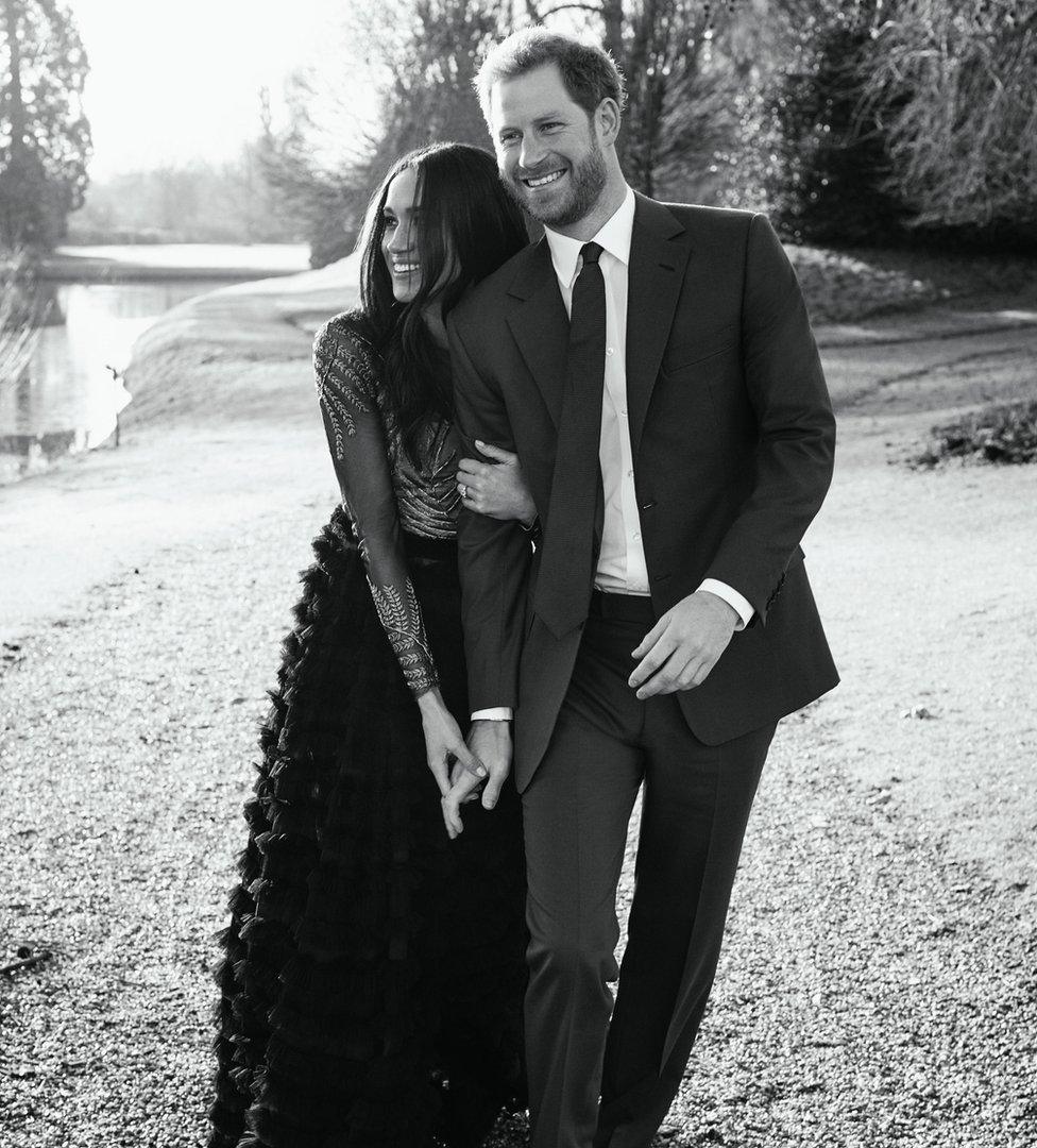 Meghan Markle and Prince Harry walking