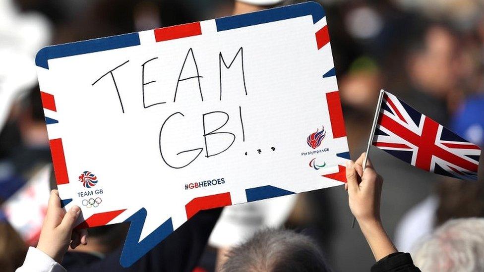 Team GB sign held up in crowd