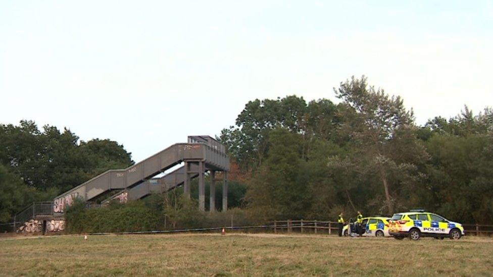 Police on Stourbridge Common in Cambridge