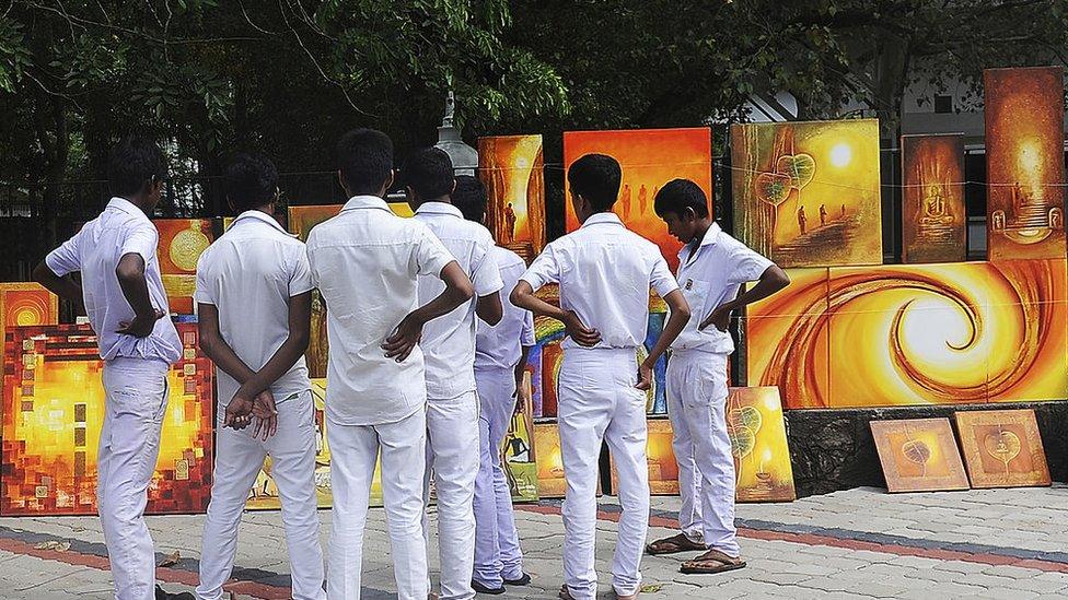 School boys in Sri Lanka