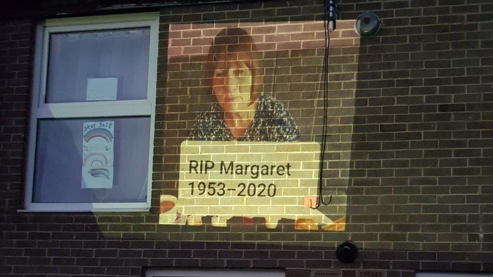 Image of Margie on wall