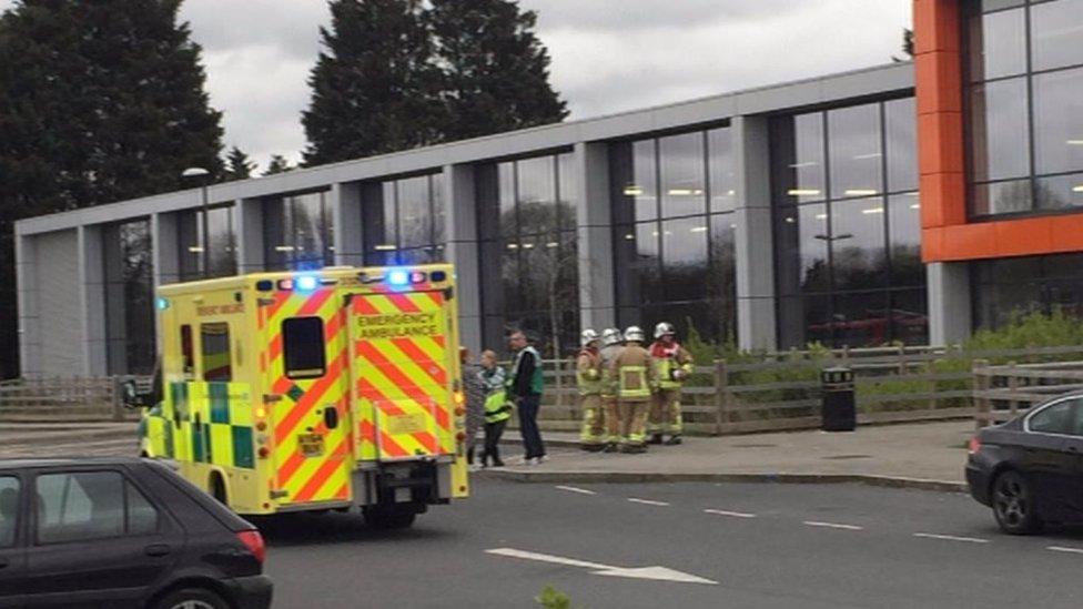 Ambulance at Witham chemical incident