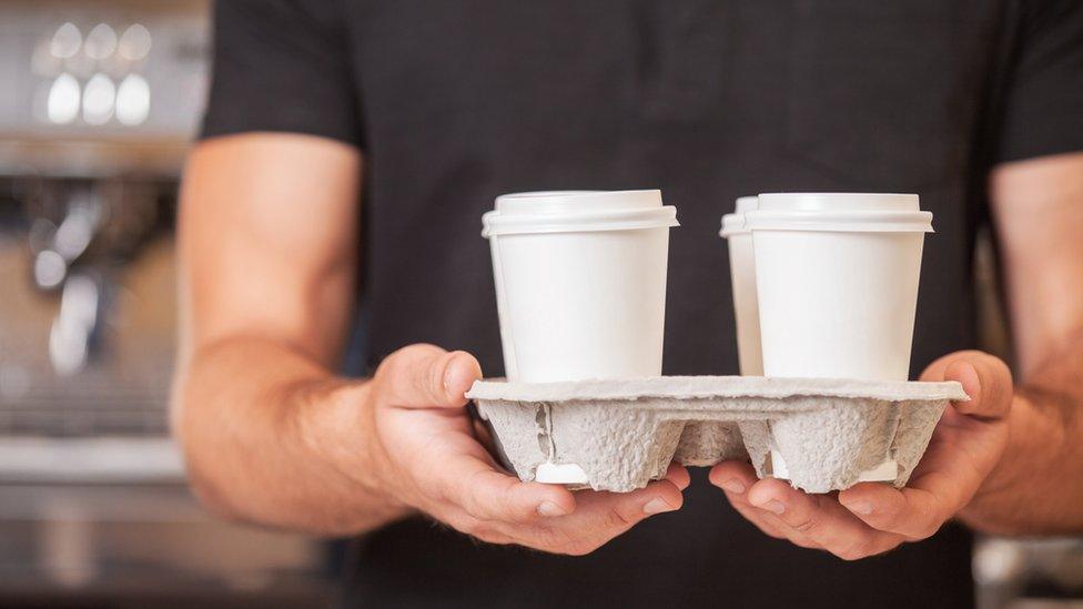 Disposable coffee cups