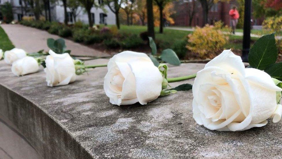 rose laying ceremony at Syracuse University