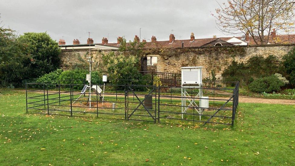 The station is in the gardens of Green Templeton College