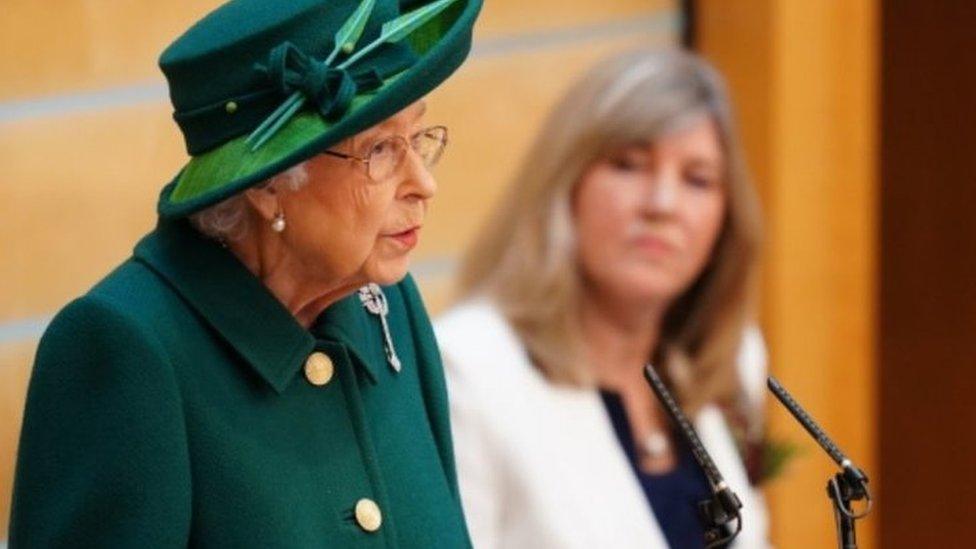 The Queen addresses the debating chamber at Holyrood