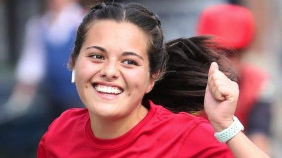 University of Bristol student Freya Lam taking part in the half marathon