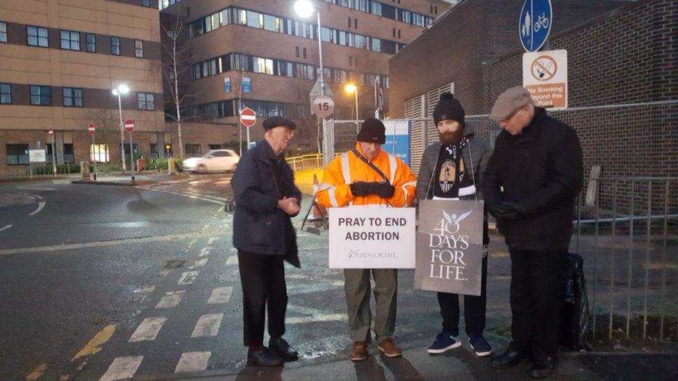 40 Days for Life activists at the QMC on 14 February 2018