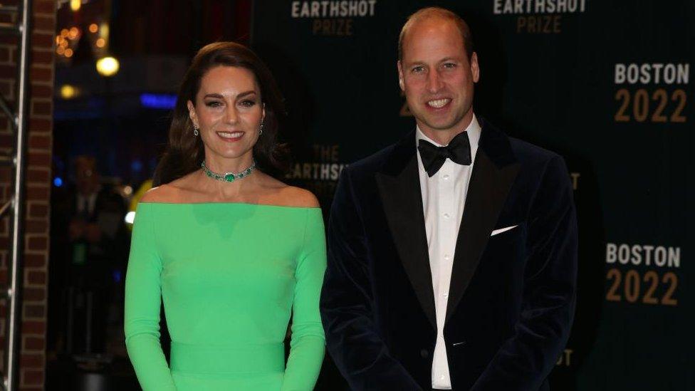 William and Catherine ahead of the awards ceremony