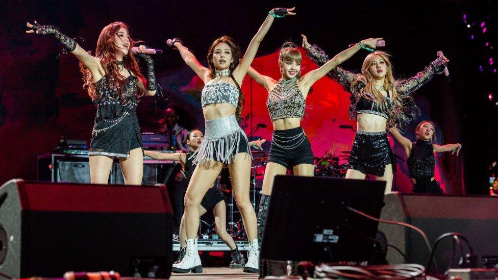 Blackpink on stage at Coachella