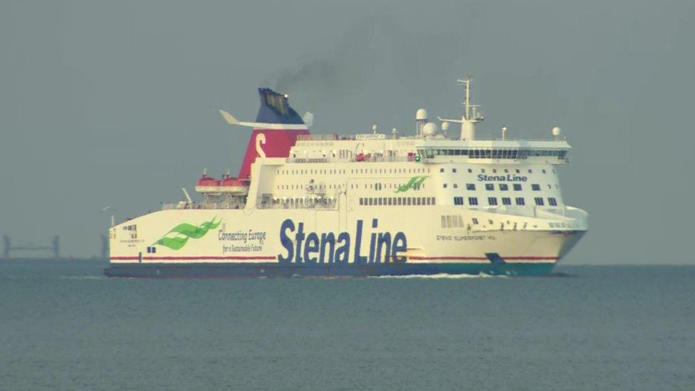 Stena Superfast VIII sailing into Belfast Lough