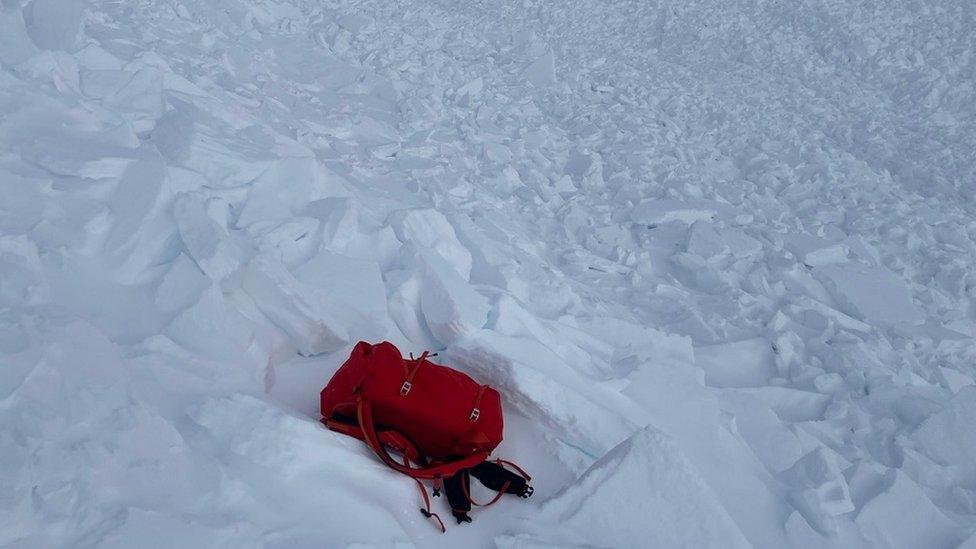 Avalanche debris