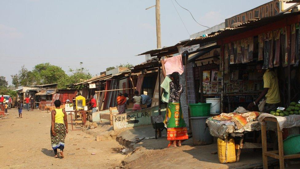 A street in the township of Bauleni