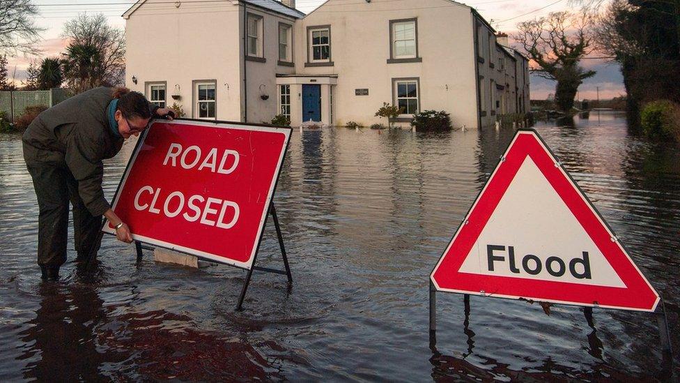 Flooding near Lymm