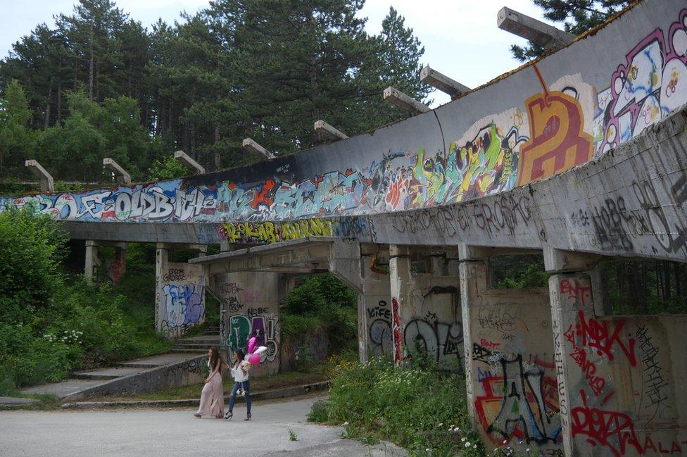 The luge track at Mt Trebevic