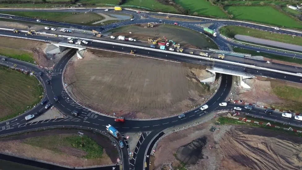 Roadworks on the A30