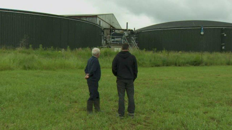 Raymond Pollock and his son are taking legal action against the firm that built an anaerobic digester on their farm