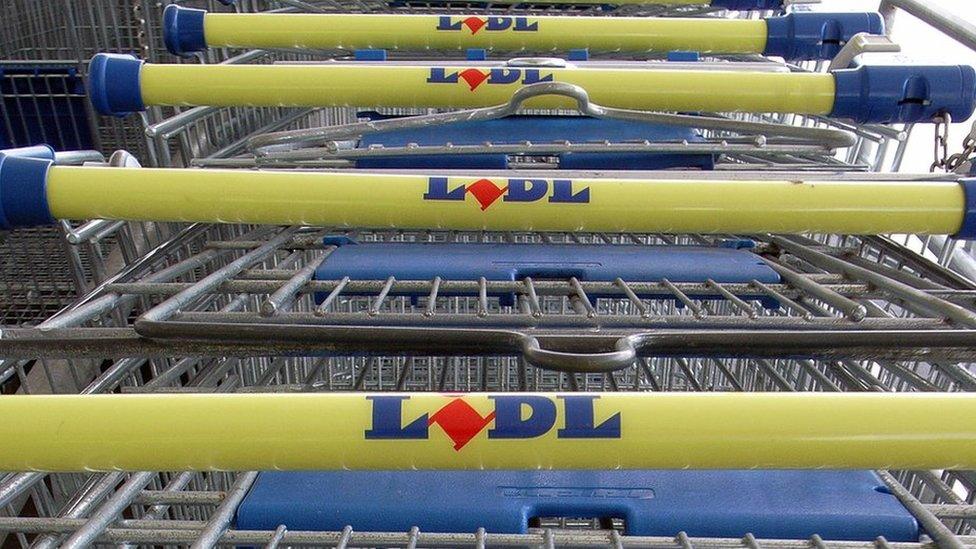 Lidl supermarket trolleys