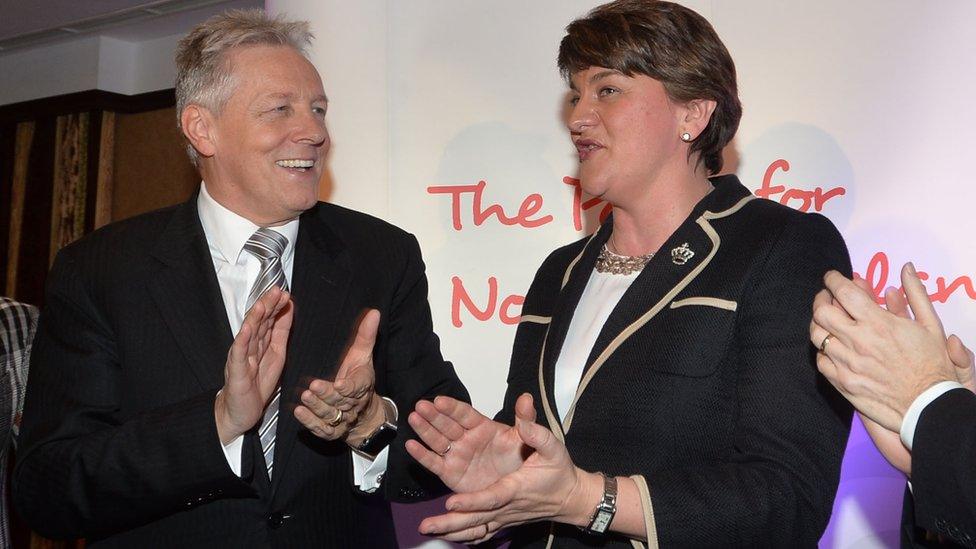 Peter Robinson and Arlene Foster in 2015