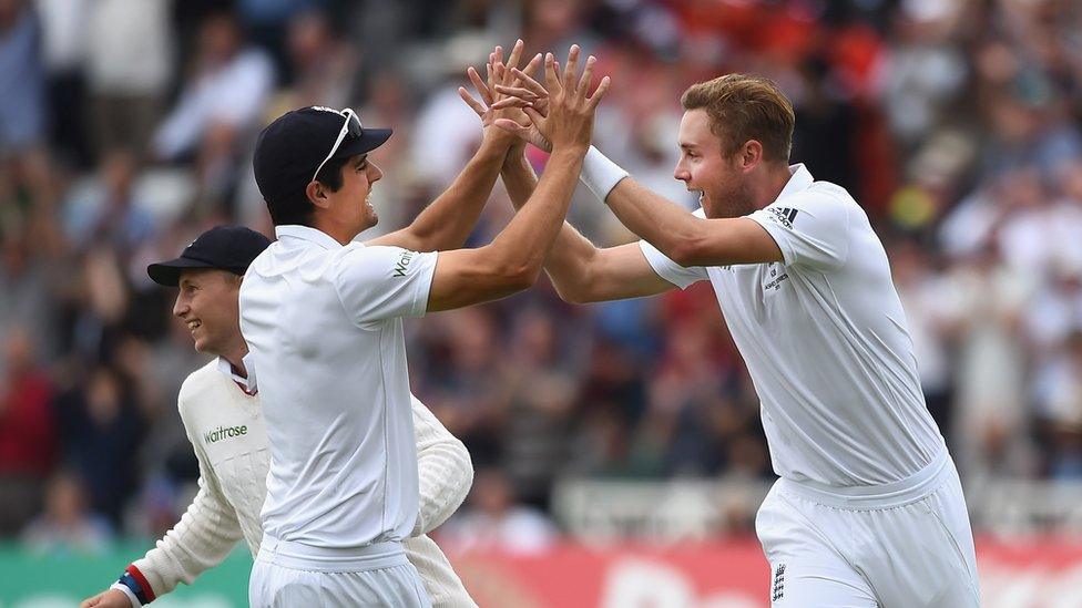 Alastair Cook and Stuart Broad