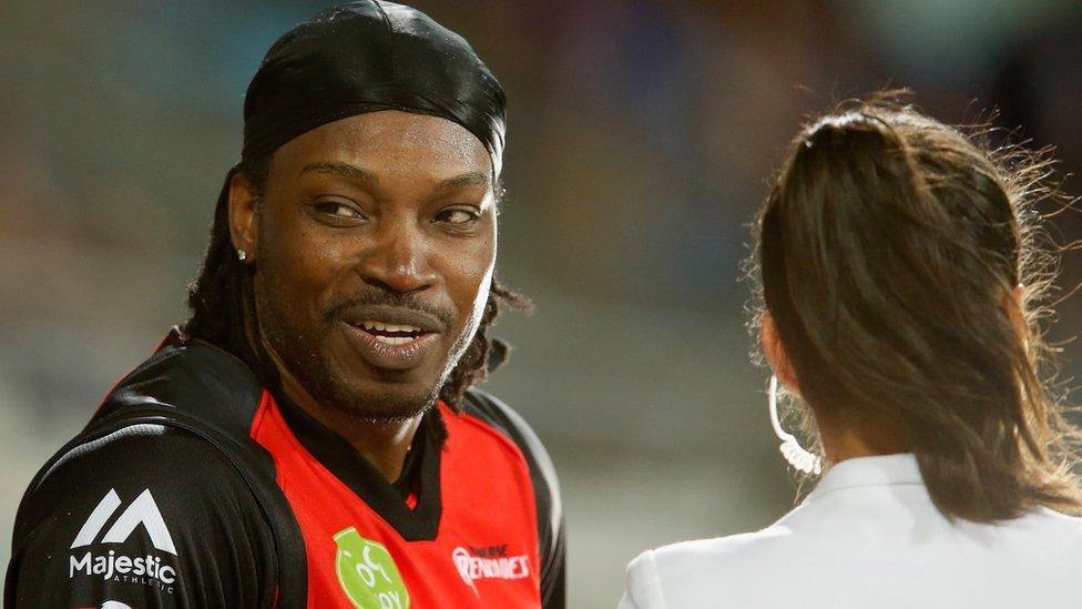 Chris Gayle and Mel McLaughlin